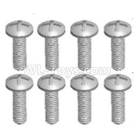 Wltoys 124012 Cross recessed pan head screws Parts(8PCS)-M2.5X8 PM-12428.0101,Wl Toys 124012 RC Car Accessories